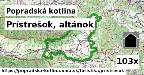 Prístrešok, altánok, Popradská kotlina