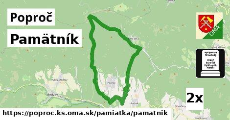 Pamätník, Poproč, okres KS