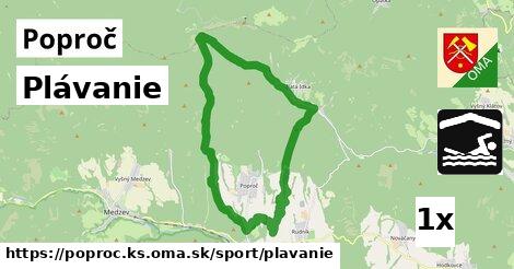 Plávanie, Poproč, okres KS