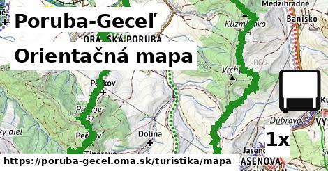 orientačná mapa v Poruba-Geceľ