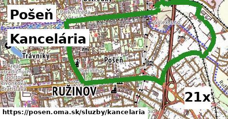 Kancelária, Pošeň