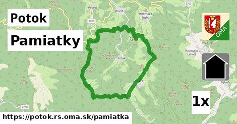 pamiatky v Potok, okres RS