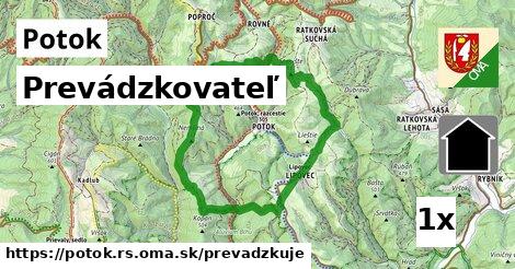 prevádzkovateľ v Potok, okres RS