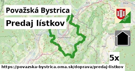 Predaj lístkov, Považská Bystrica