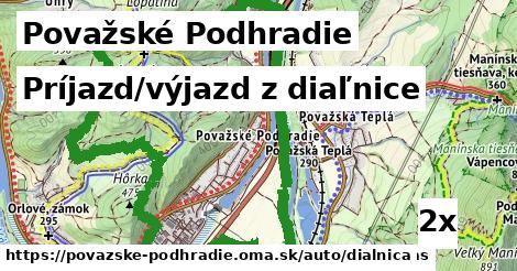 Príjazd/výjazd z diaľnice, Považské Podhradie