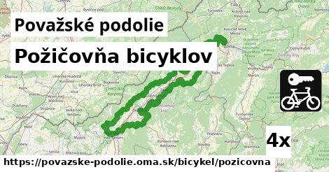 Požičovňa bicyklov, Považské podolie