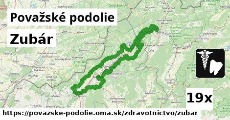 Zubár, Považské podolie