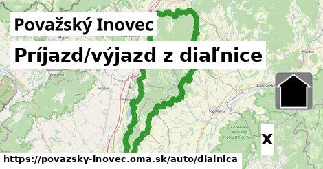 Príjazd/výjazd z diaľnice, Považský Inovec