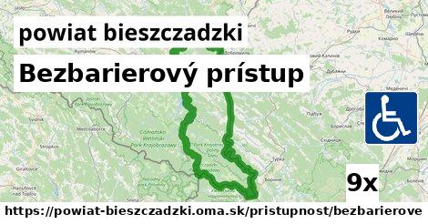 Bezbarierový prístup, powiat bieszczadzki