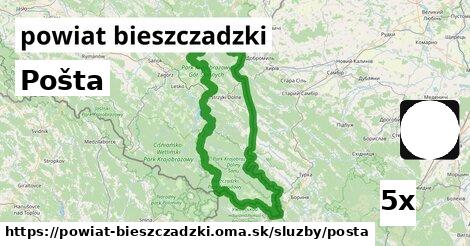 Pošta, powiat bieszczadzki