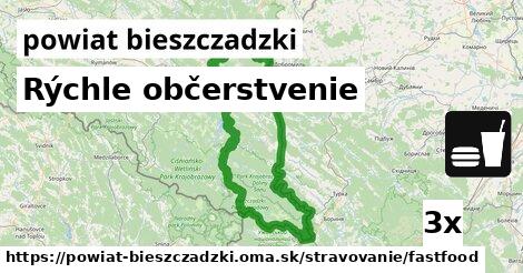 Rýchle občerstvenie, powiat bieszczadzki