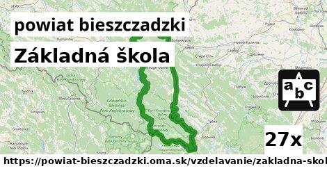Základná škola, powiat bieszczadzki