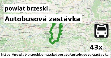 Autobusová zastávka, powiat brzeski