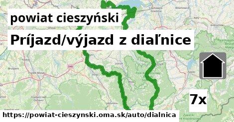 Príjazd/výjazd z diaľnice, powiat cieszyński