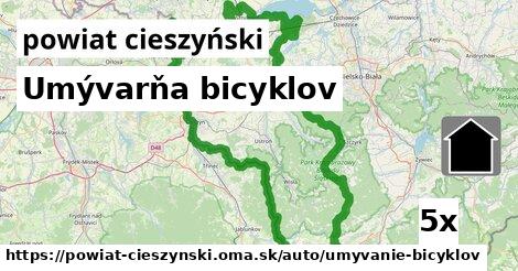 Umývarňa bicyklov, powiat cieszyński