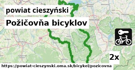 Požičovňa bicyklov, powiat cieszyński