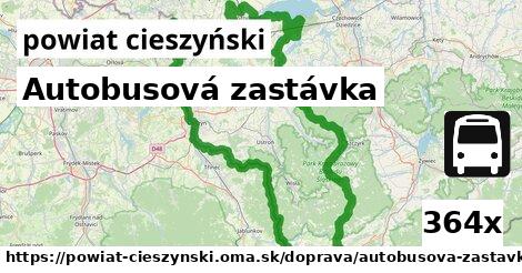 Autobusová zastávka, powiat cieszyński