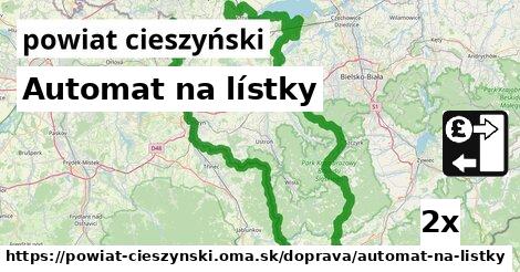 Automat na lístky, powiat cieszyński