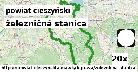 železničná stanica, powiat cieszyński