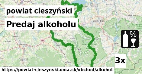 Predaj alkoholu, powiat cieszyński