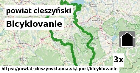 Bicyklovanie, powiat cieszyński