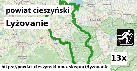 Lyžovanie, powiat cieszyński
