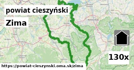 zima v powiat cieszyński