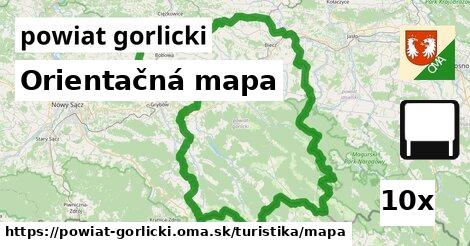 Orientačná mapa, powiat gorlicki