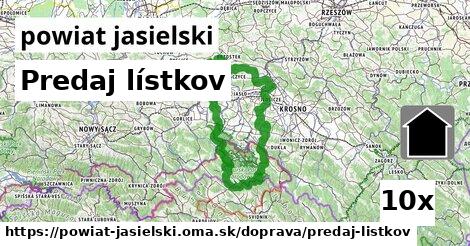 Predaj lístkov, powiat jasielski