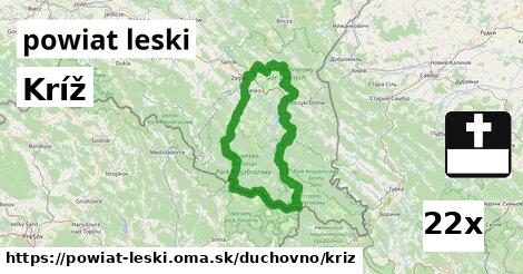 Kríž, powiat leski