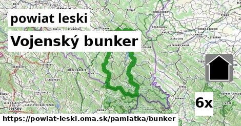 Vojenský bunker, powiat leski