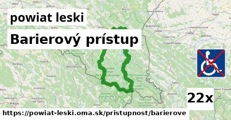 Barierový prístup, powiat leski