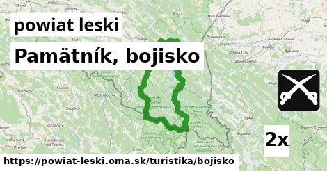 Pamätník, bojisko, powiat leski