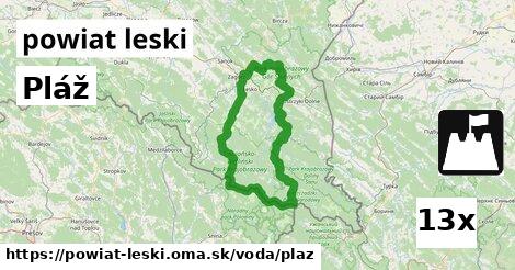 Pláž, powiat leski