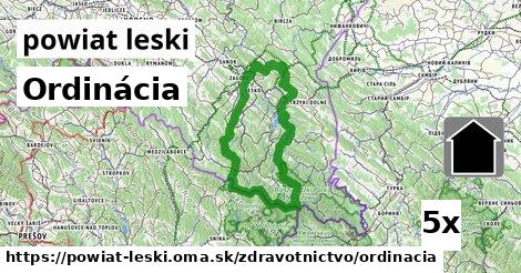 Ordinácia, powiat leski