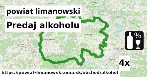 Predaj alkoholu, powiat limanowski