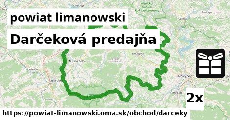 Darčeková predajňa, powiat limanowski