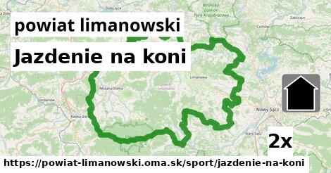 Jazdenie na koni, powiat limanowski