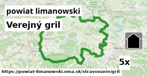 Verejný gril, powiat limanowski