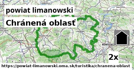 Chránená oblasť, powiat limanowski