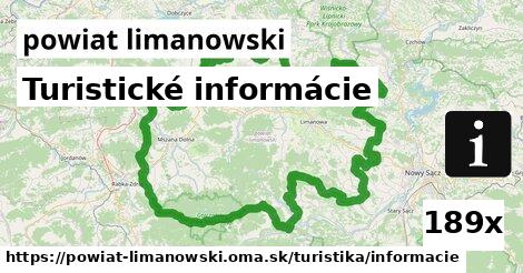 Turistické informácie, powiat limanowski