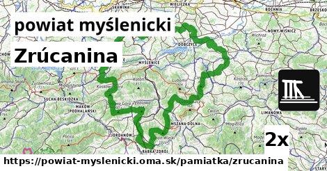 Zrúcanina, powiat myślenicki