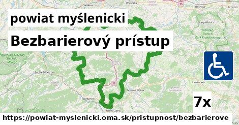 Bezbarierový prístup, powiat myślenicki