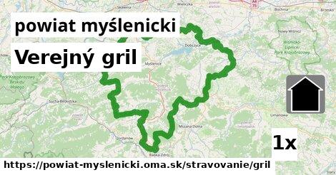 Verejný gril, powiat myślenicki