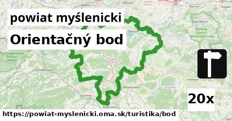 Orientačný bod, powiat myślenicki