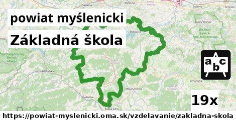 Základná škola, powiat myślenicki