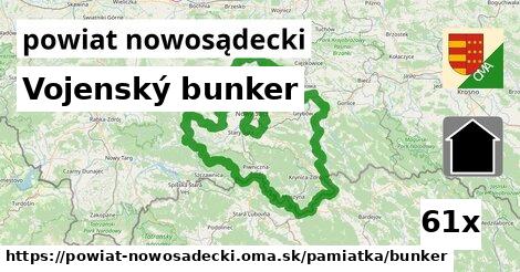 Vojenský bunker, powiat nowosądecki