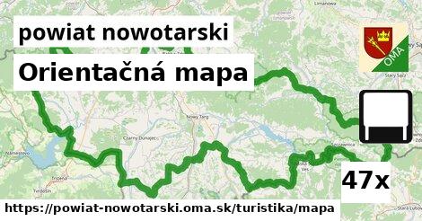 Orientačná mapa, powiat nowotarski