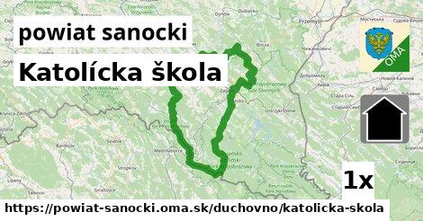 Katolícka škola, powiat sanocki