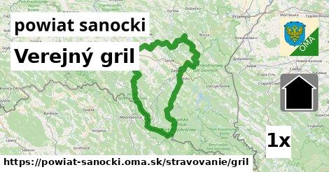 Verejný gril, powiat sanocki